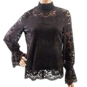 New!! ADRIANNA PAPELL Black Lace Top & Cami